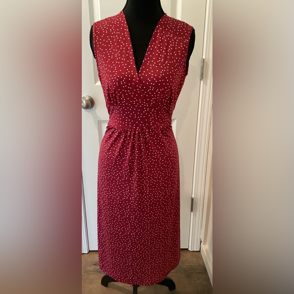 Jon & Anna Red and White Polkadot  Midi Dress